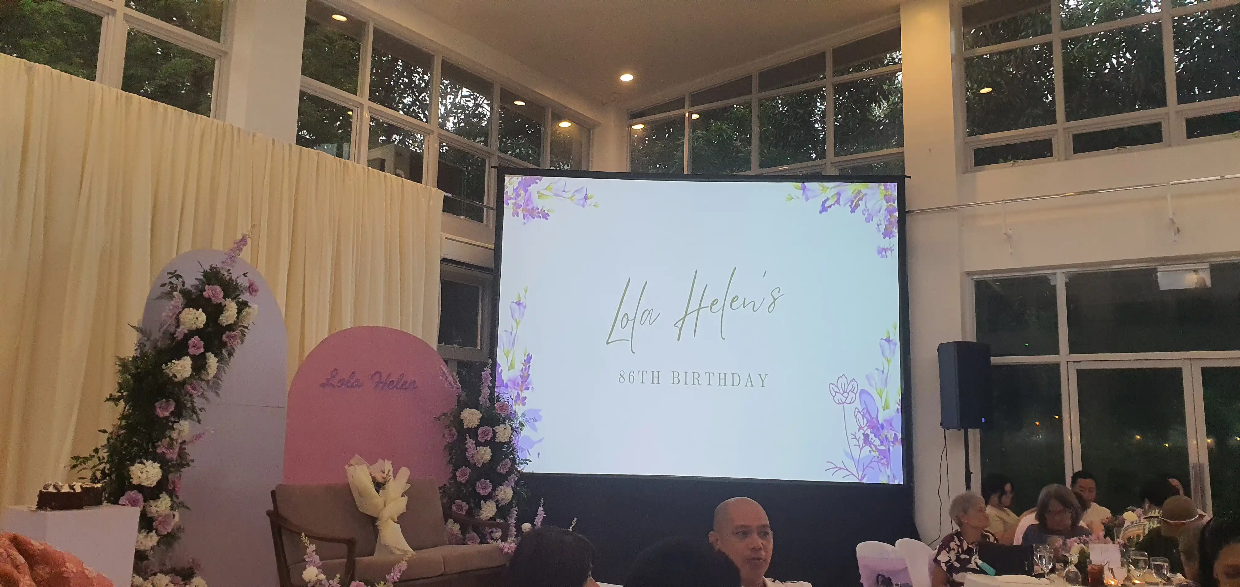 Birthday milestone presentation setup